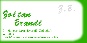 zoltan brandl business card